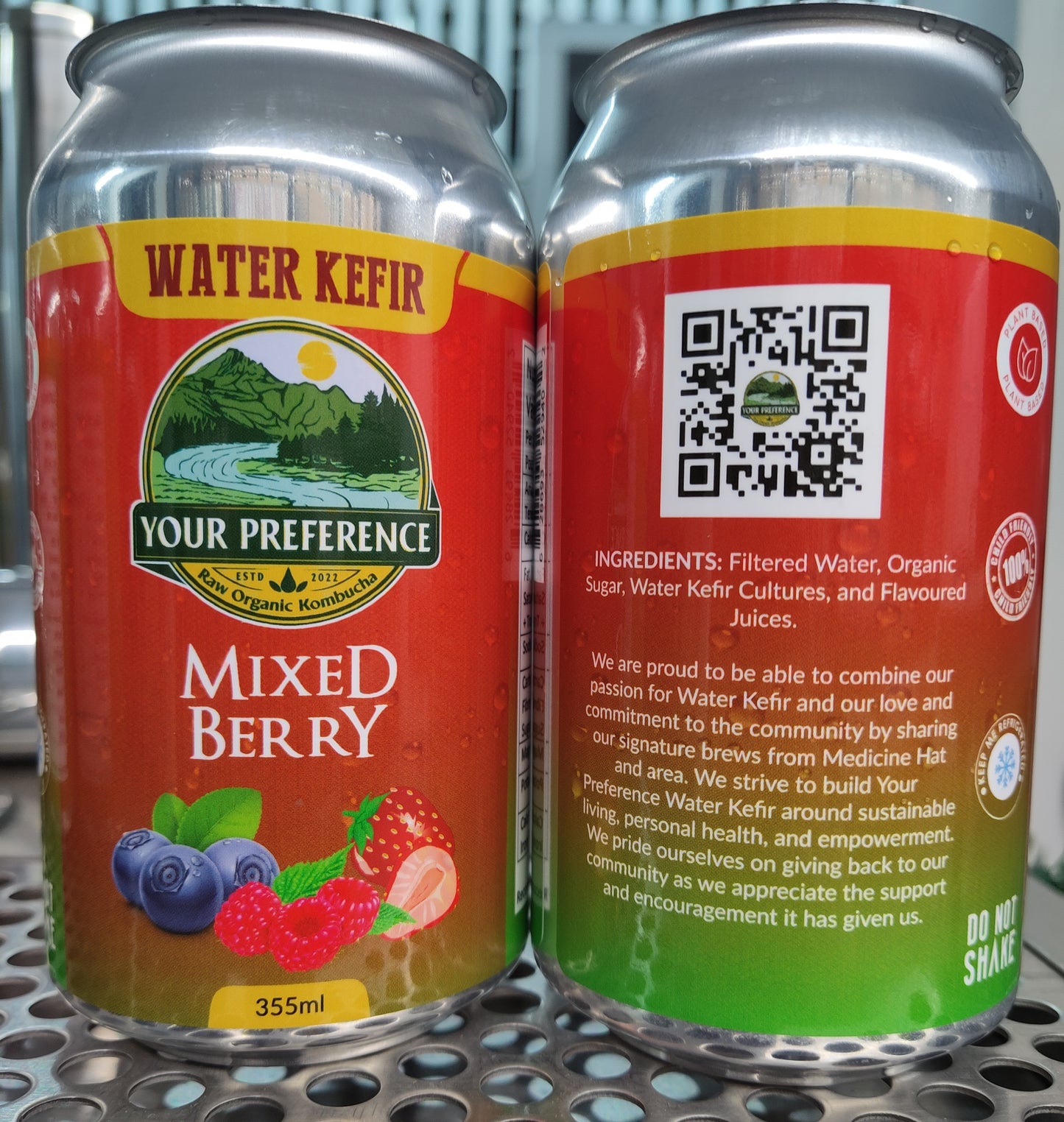 6 Pack Water Kefir Cans