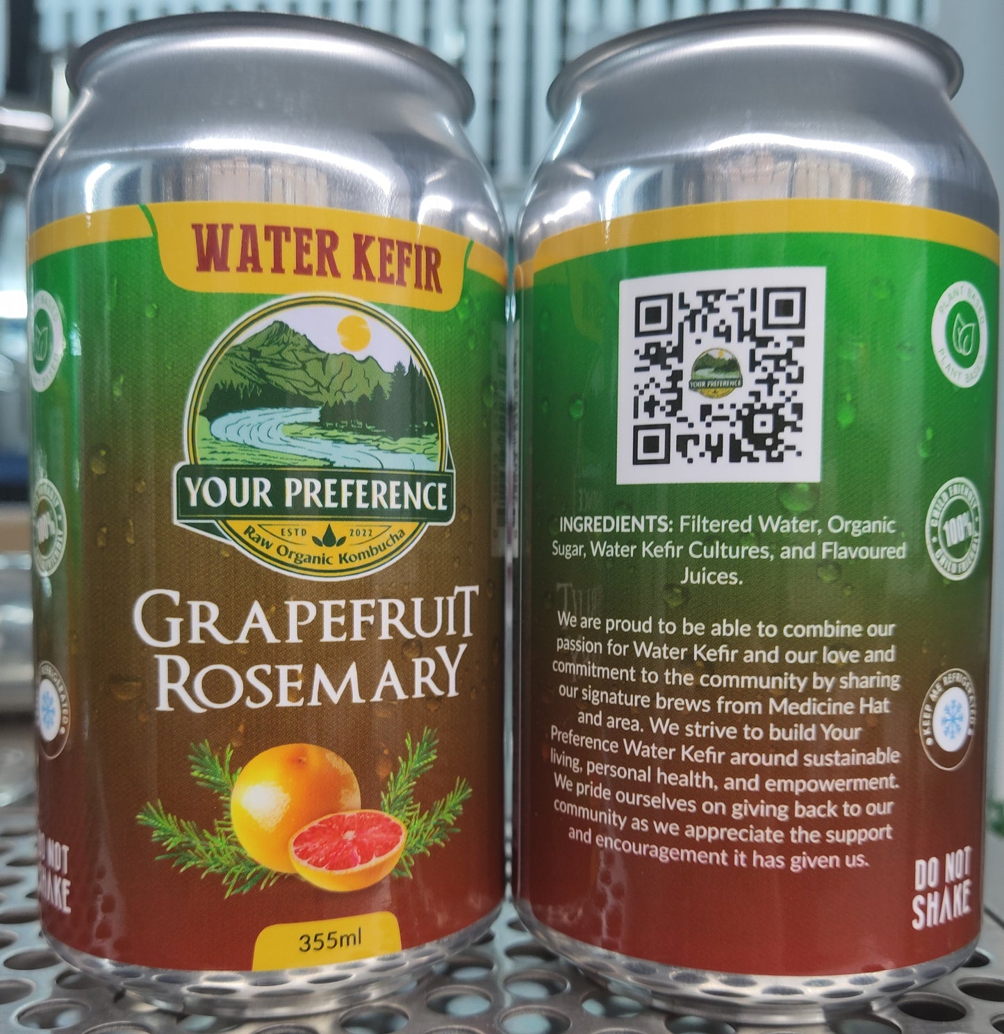 6 Pack Water Kefir Cans