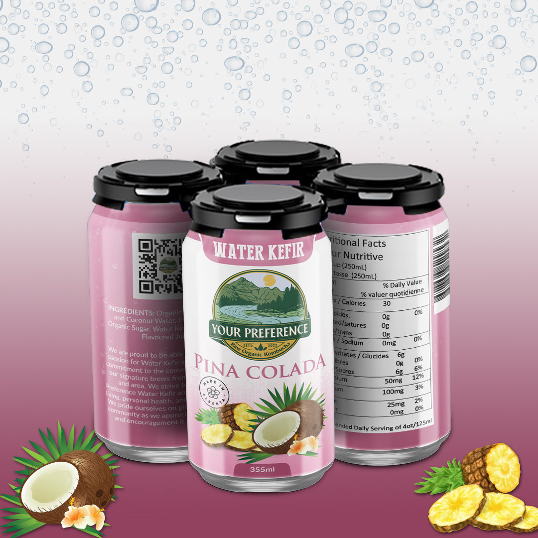 Pina Colada - 4 Pack – Your Preference Kombucha