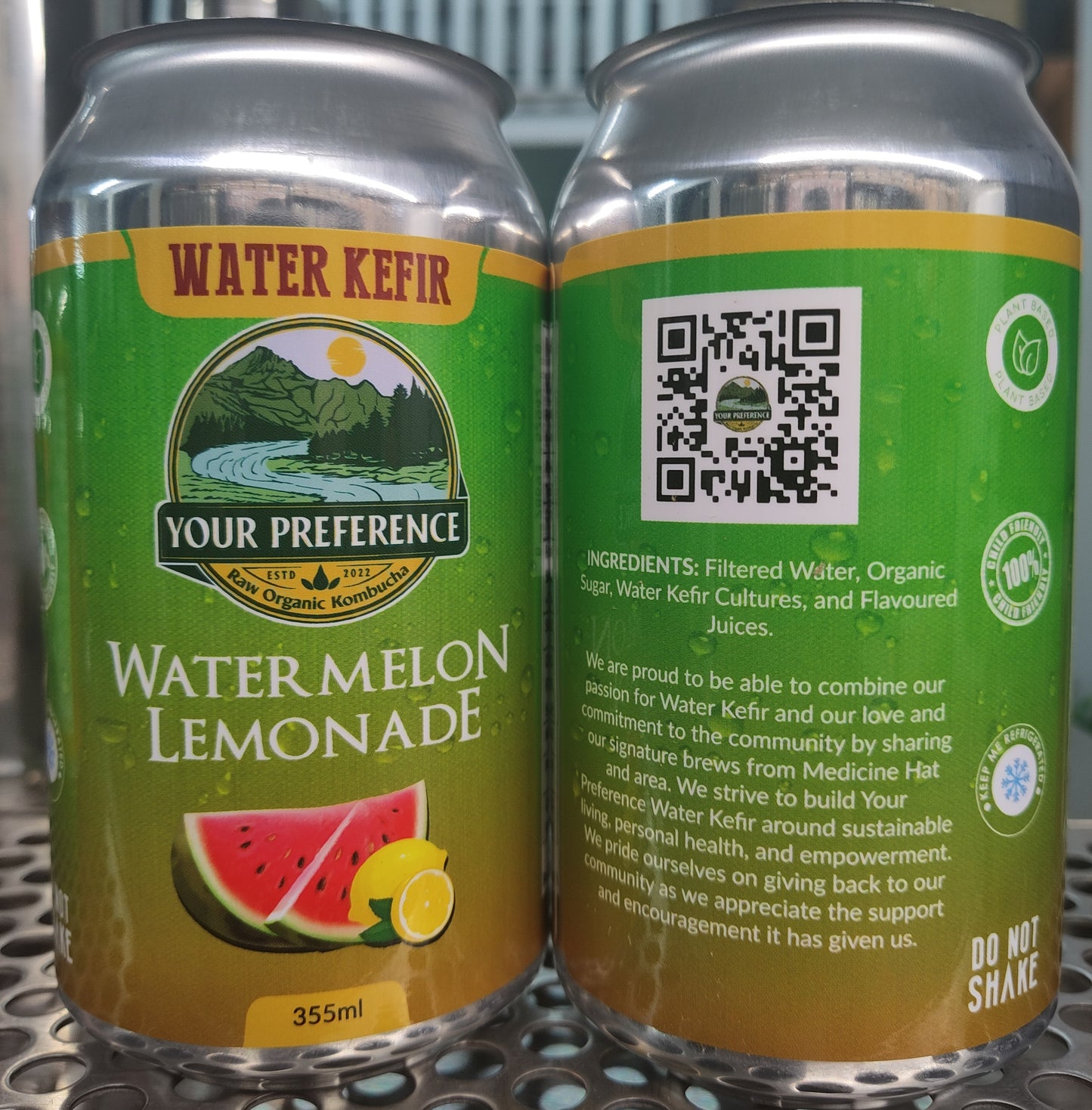 4 Pack Water Kefir Cans